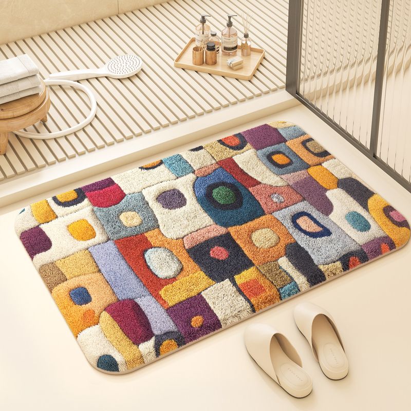 Printed Rug Abstract - سجادة حمام عصرية من VIKAMA بتصميم