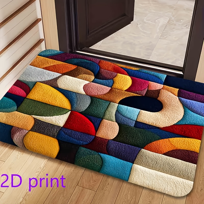 Printed Rug Abstract - سجادة مدخل ثلاثية الأبعاد من VIKAMA
