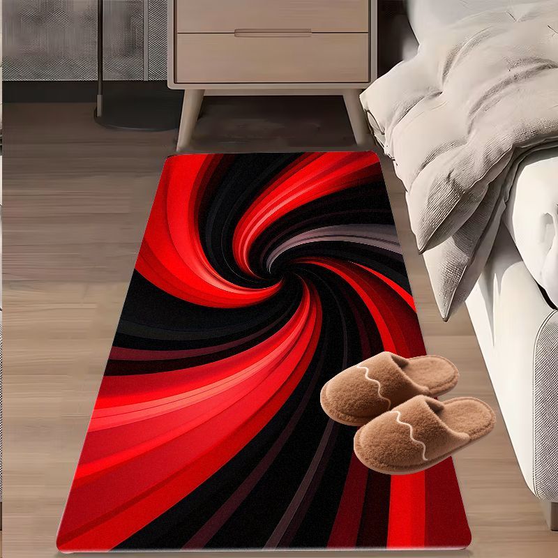 سجادة فلانيل مطبوعة بتصميم حلز - مراجعة Printed Rug Abstract وسعره