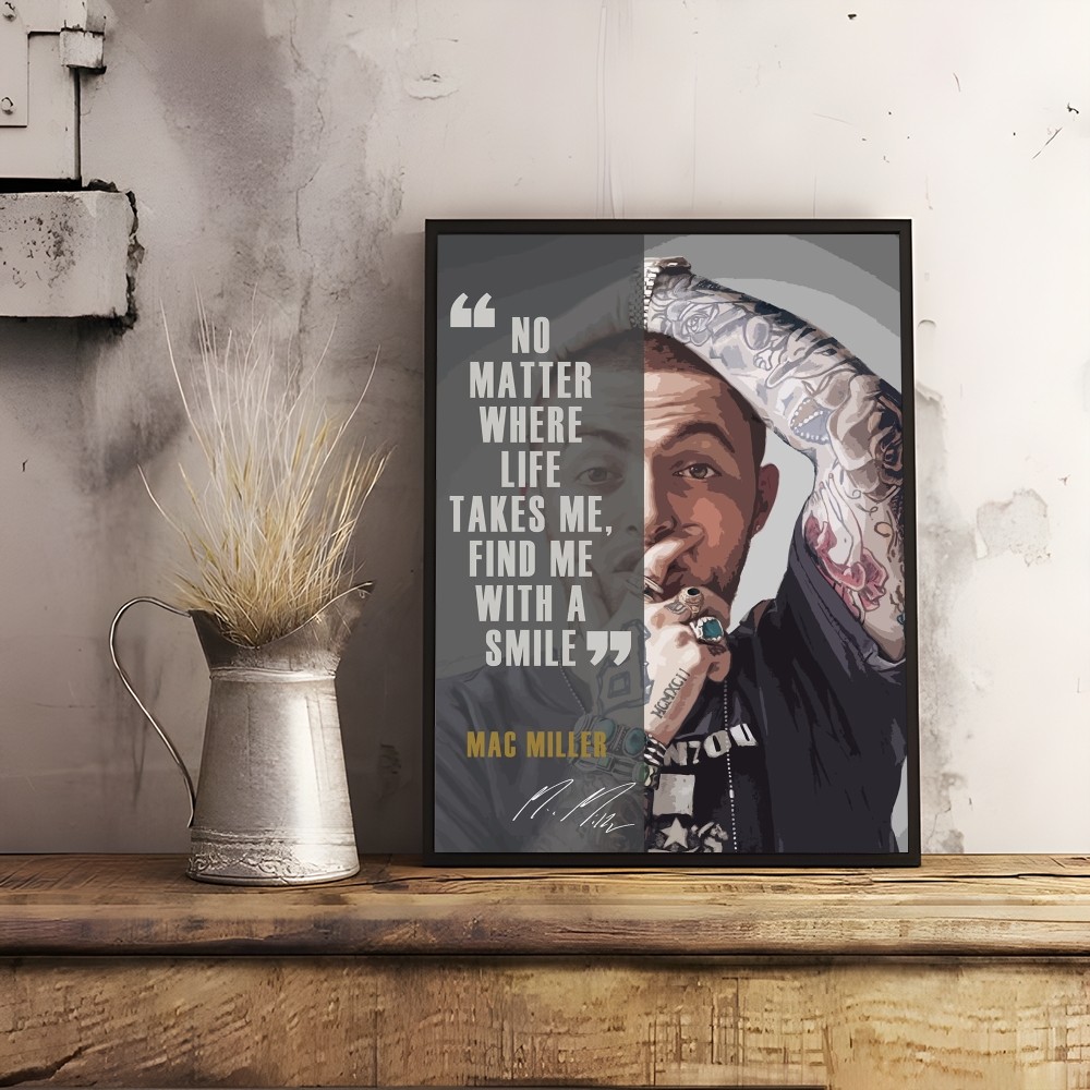 مغني الراب M-Mac ميلر ملصق غرف - مراجعة Interior Design Poster وسعره