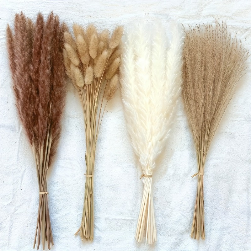 110 قطعة من باقات الزهور المجف - مراجعة Dried Pampas Bundle وسعره