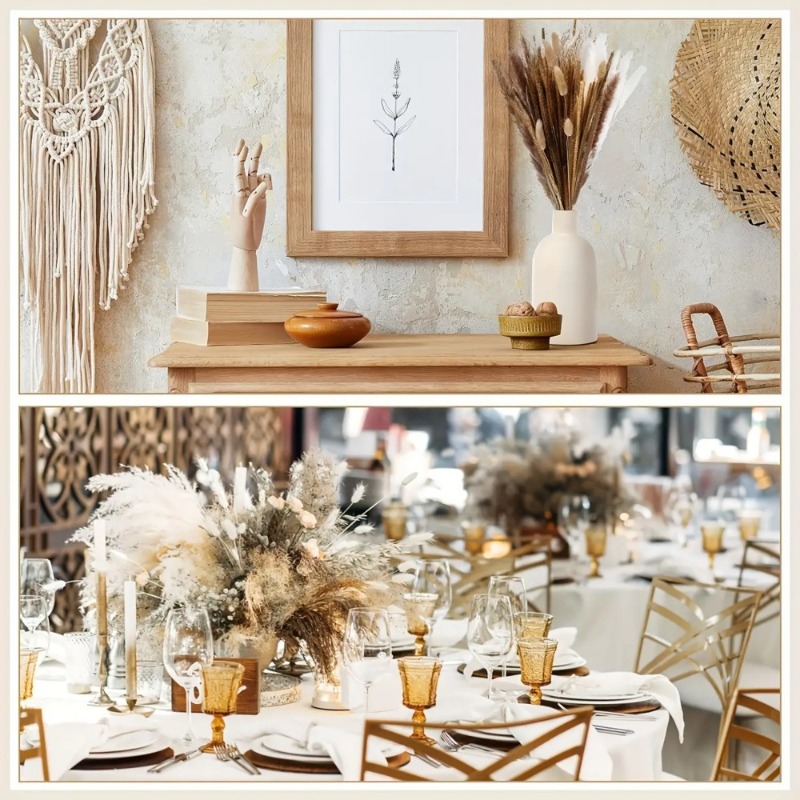 110 قطعة من باقات الزهور المجف - مراجعة Dried Pampas Bundle وسعره