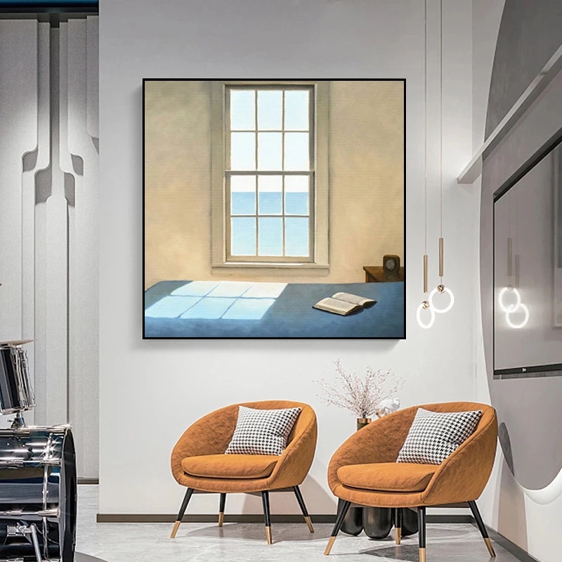 الشمال نافذة خارج المشهد قماش  - مراجعة Interior Design Poster وسعره