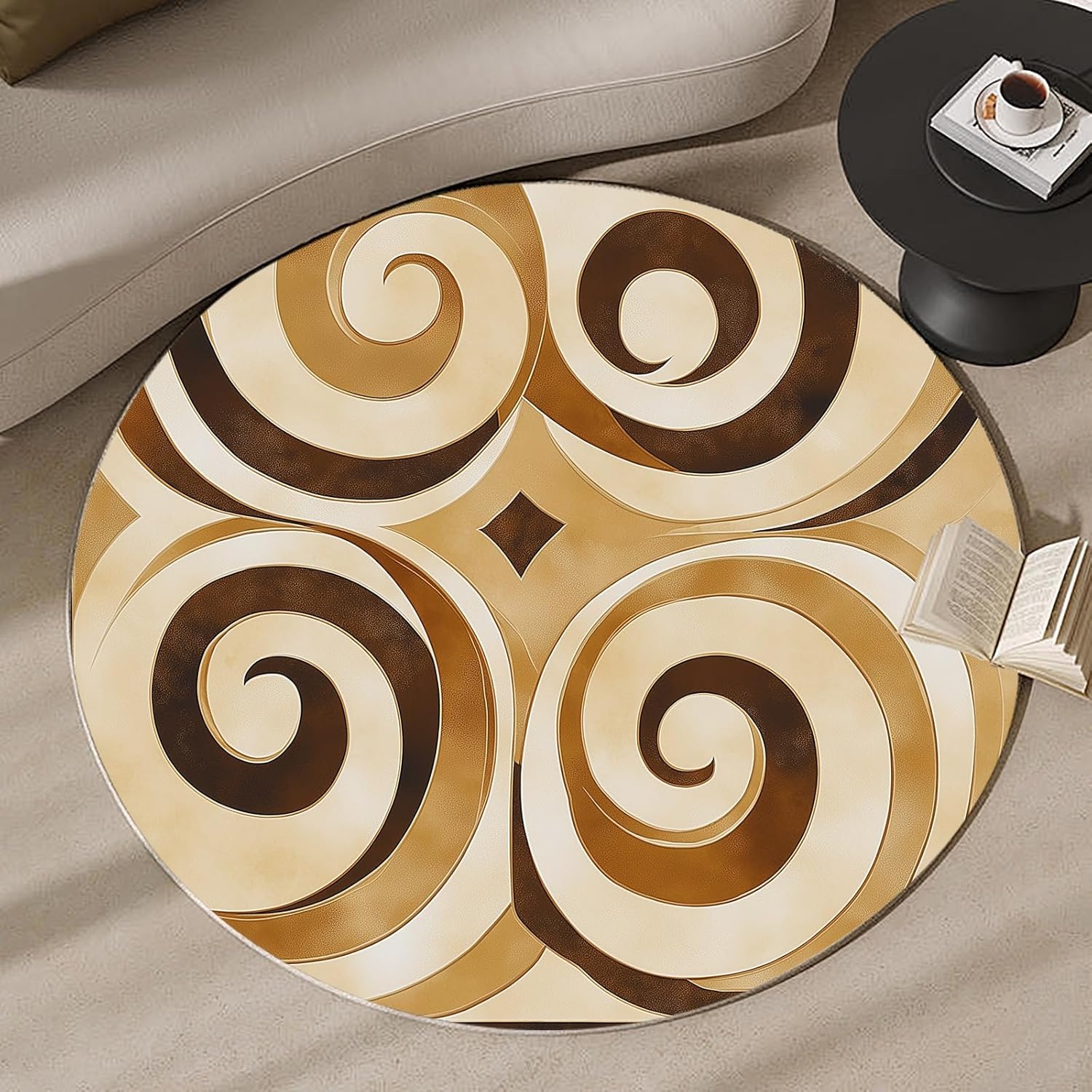 سجادة دائرية ثلاثية الأبعاد بت - مراجعة Printed Rug Abstract وسعره