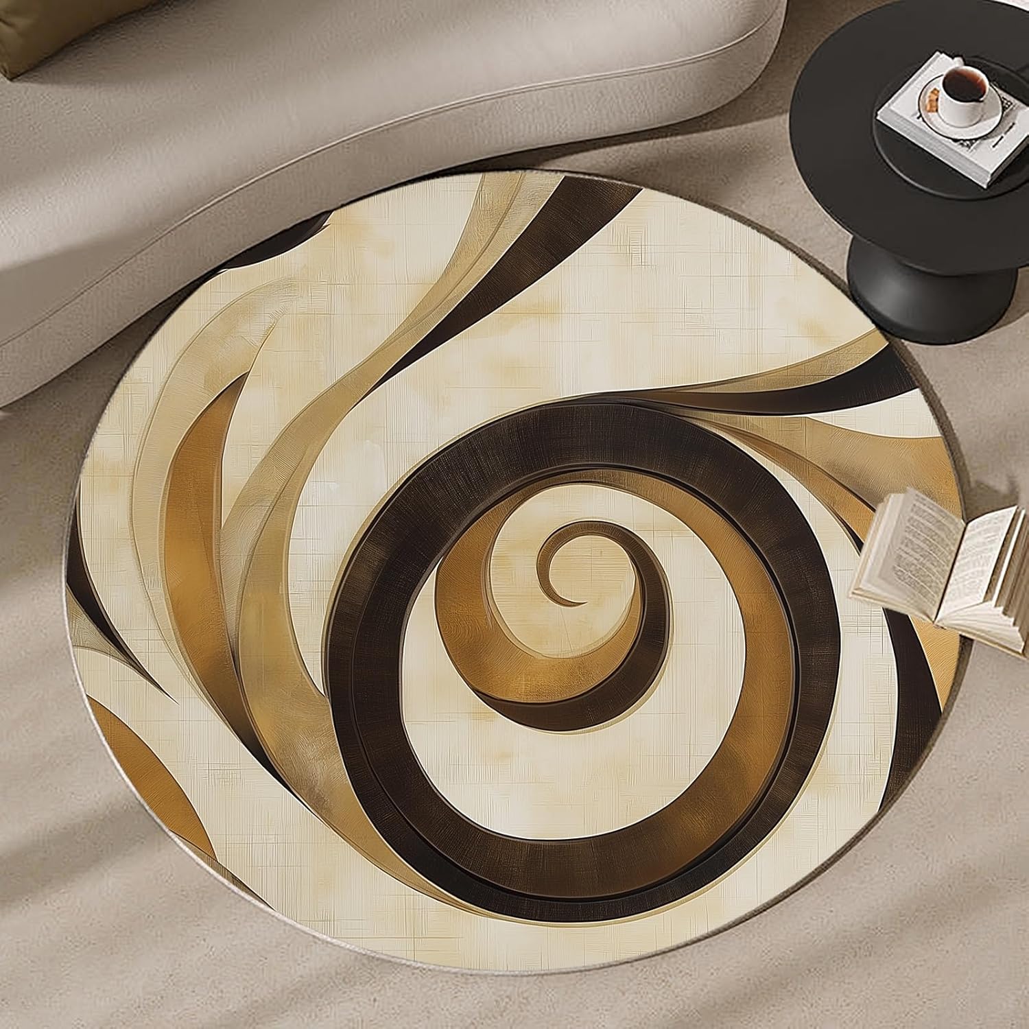 سجادة دائرية ثلاثية الأبعاد بت - مراجعة Printed Rug Abstract وسعره