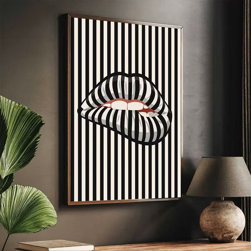 ملصق فني بسيط وتجريدي مخطط على - مراجعة Interior Design Poster وسعره