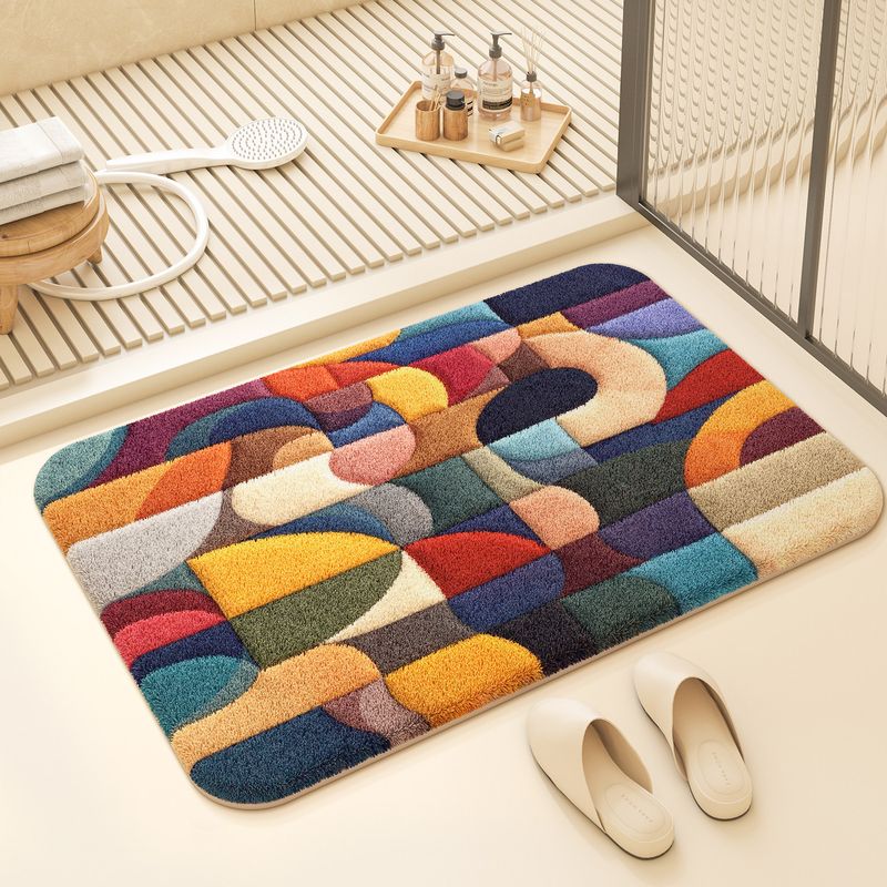 سجادة حمام عصرية من VIKAMA بتص - مراجعة Printed Rug Abstract وسعره