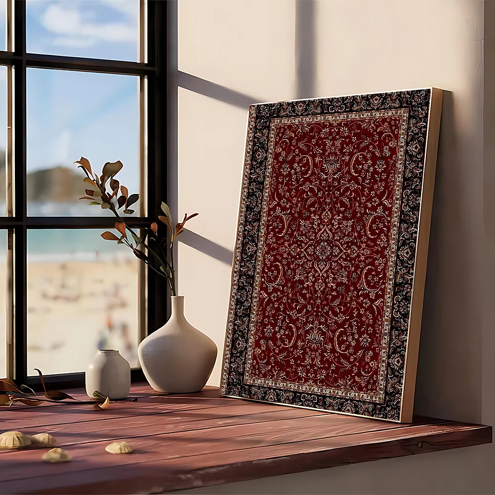 ملصق سجادة فارسية بدون إطار، م - مراجعة Printed Rug Abstract وسعره