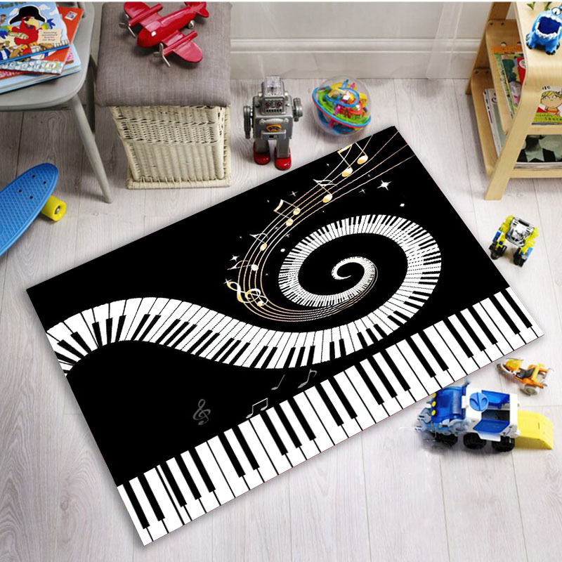سجادة مدخل بتصميم لوحة مفاتيح  - مراجعة Printed Rug Abstract وسعره