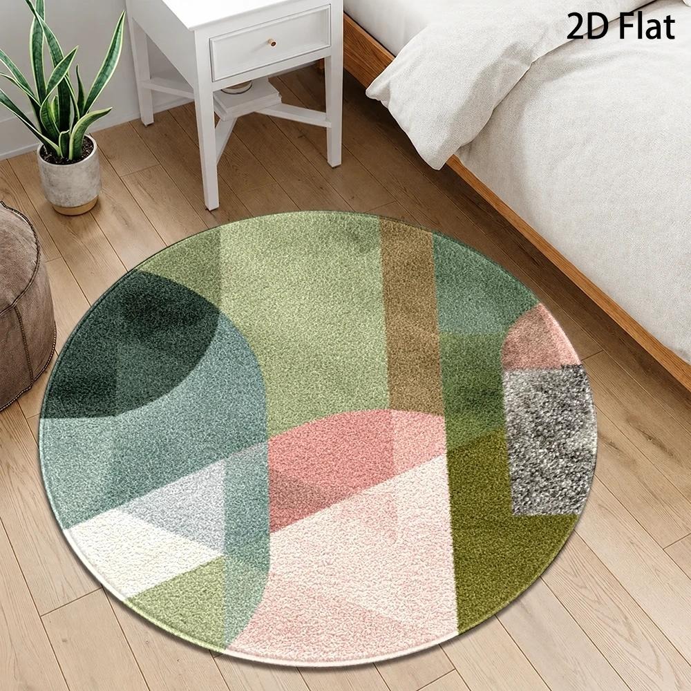 سجادة دائرية بتصميم تجريدي بسي - مراجعة Printed Rug Abstract وسعره